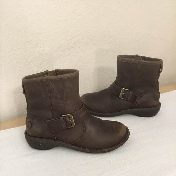 UGG Australia Bryce Winter Leather Boots in Lodge Brown Size 6 - Picture 5 of 11